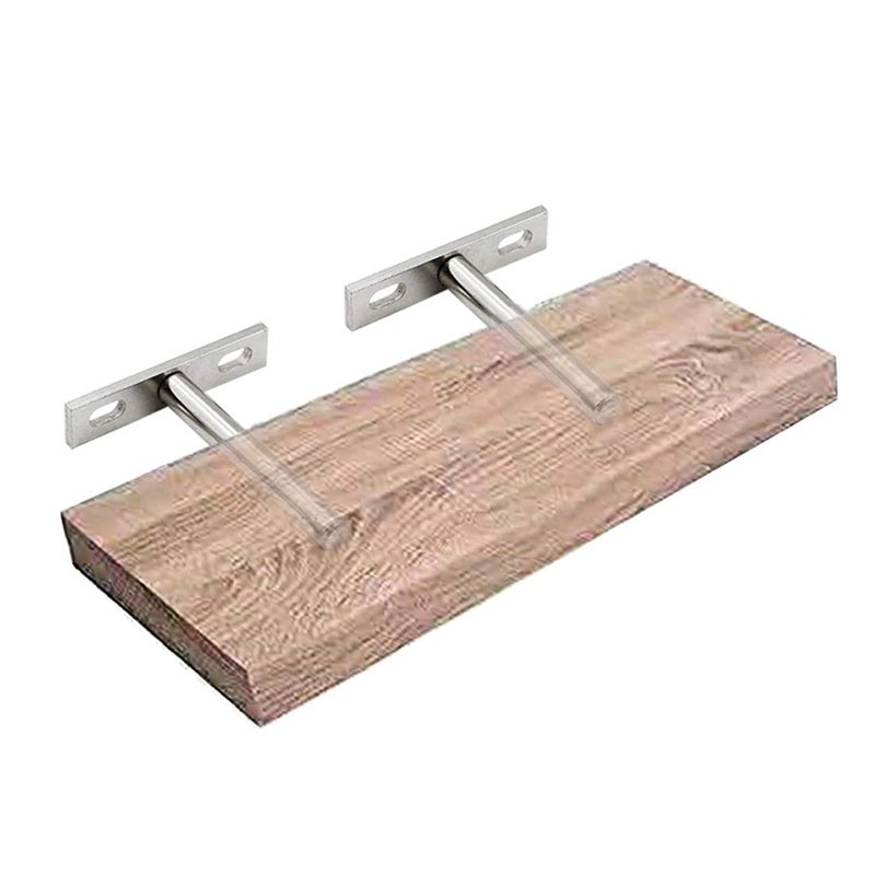 Luomorgo 4 Pcs 3 Inch Floating Shelf Bracket Blind Shelf Bracket Hidden Brackets for Floating Wood Shelves - Screws and Wall Plugs Included - Image 5